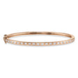 Baguette Diamond Matte Bangle Bracelet 14K Rose Gold (0.40ct)