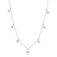 Round Diamond Star of David Pendant Necklace 14K White Gold (0.16ct)
