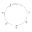 Round Diamond Star of David Bracelet 14K White Gold (0.11ct)