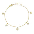 Round Diamond Star of David Bracelet 14K Yellow Gold (0.11ct)
