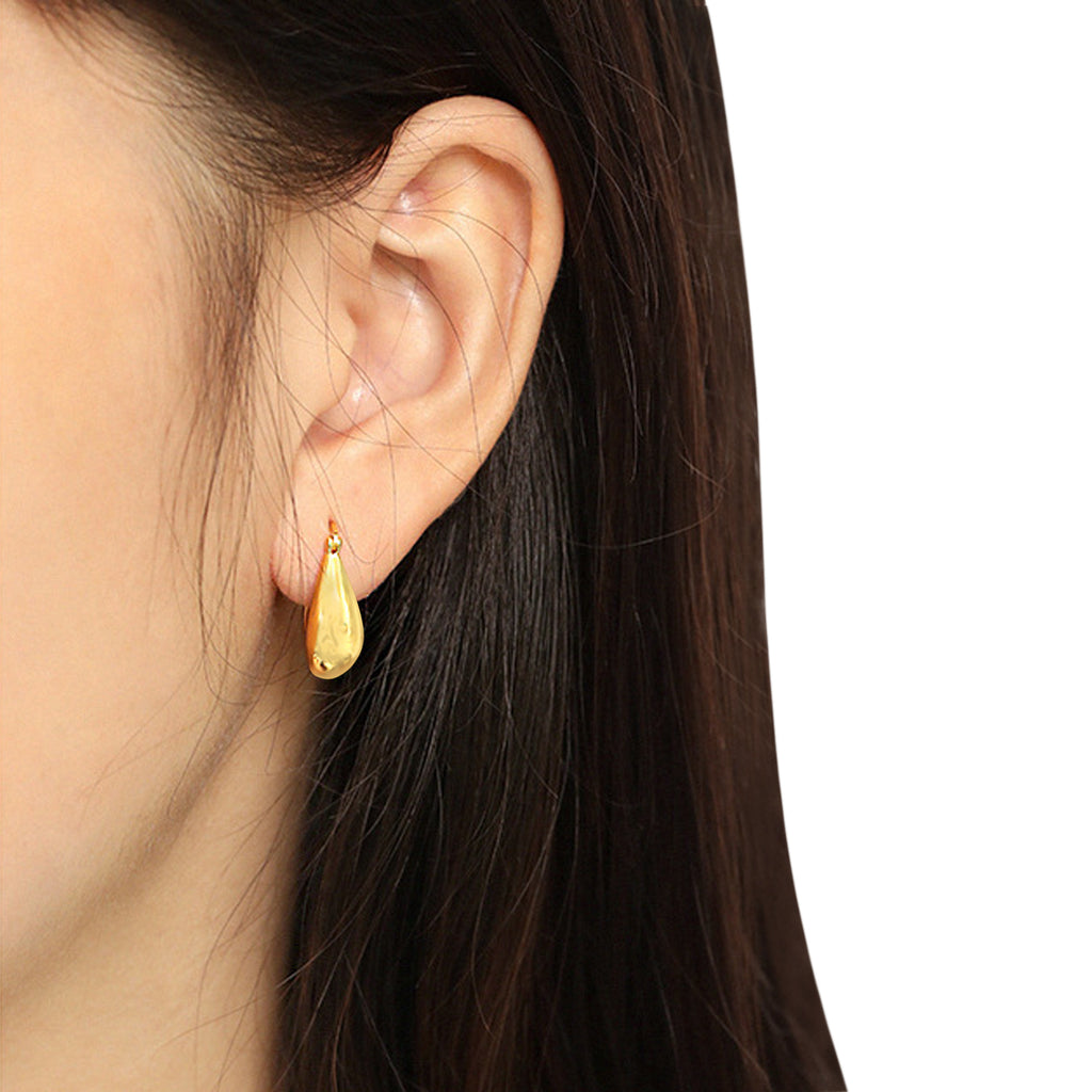 Gold Vermeil Sculptural Hoop Earrings