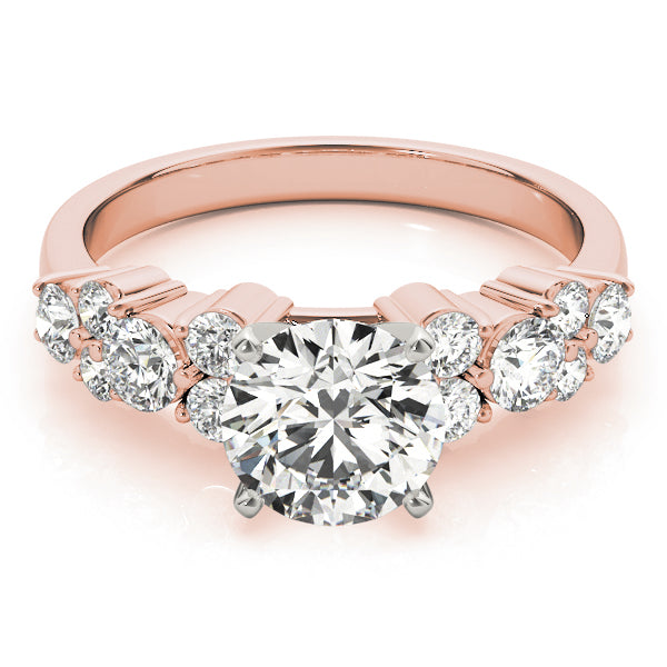 Diamond Garland Engagement Ring Setting 14K Rose Gold (0.66ct)