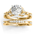 Diamond Accented Tulip Bridal Set 14K Yellow Gold (0.38ct)