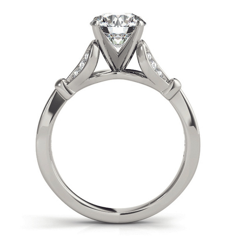 Diamond Accented Tulip Bridal Set 18K White Gold (0.38ct)