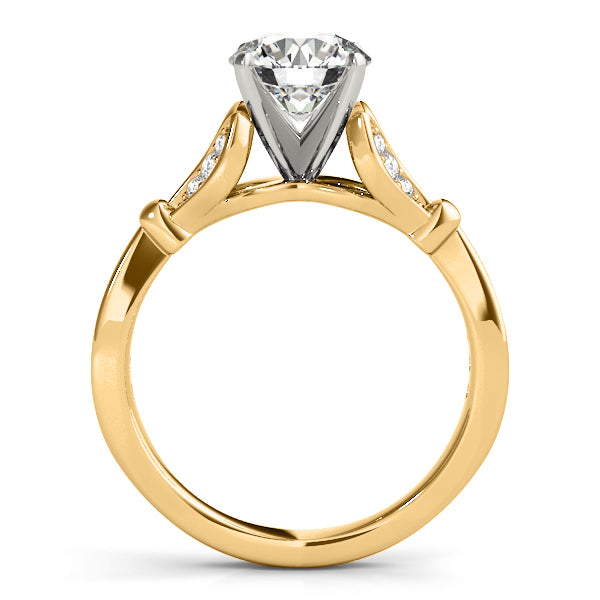 Diamond Accented Tulip Bridal Set 18K Yellow Gold (0.38ct)
