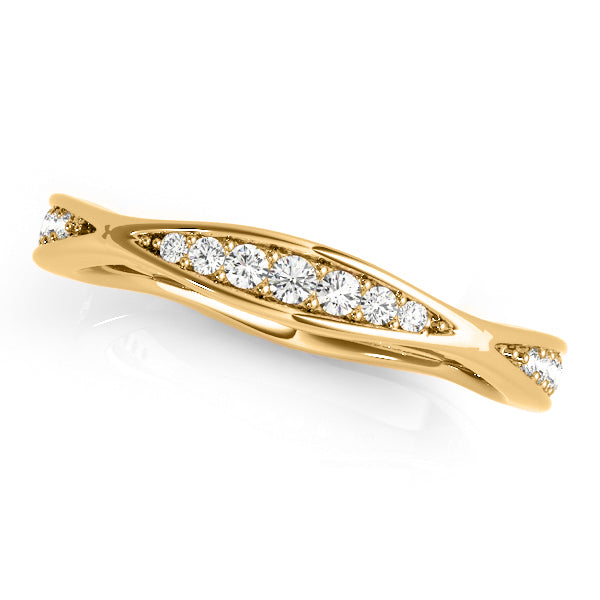 Diamond Accented Wedding Band 18k Yellow Gold (0.17ct)