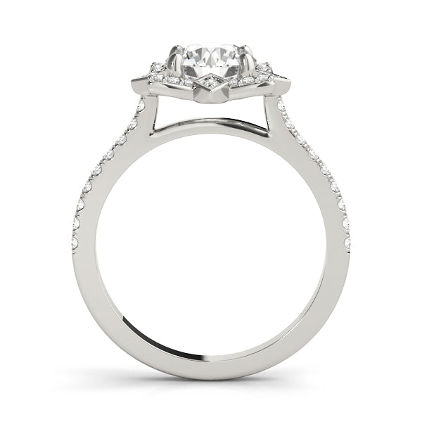 Diamond Royal Halo Engagement Ring Setting Platinum (0.31ct)