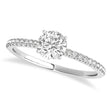 Lab Diamond Accented Engagement Ring Setting Platinum (0.62ct)