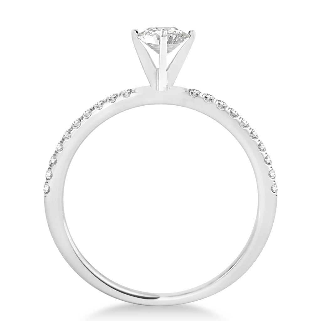 Lab Diamond Accented Engagement Ring Setting Platinum (0.62ct)