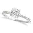 Lab Grown Diamond Accented Engagement Ring Setting 14k White Gold (1.12ct)
