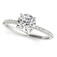 Diamond Accented Engagement Ring Setting 14k White Gold (1.12ct)