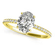 Diamond Accented Oval Shape Engagement Ring 14k Yellow Gold (1.00ct)