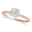 Lab Diamond Accented Engagement Ring Setting 14k Rose Gold (1.62ct)