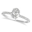 Lab Diamond Accented Oval Shape Engagement Ring Platinum (1.50ct)