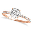 Lab Diamond Accented Engagement Ring Setting 18k Rose Gold (2.12ct)