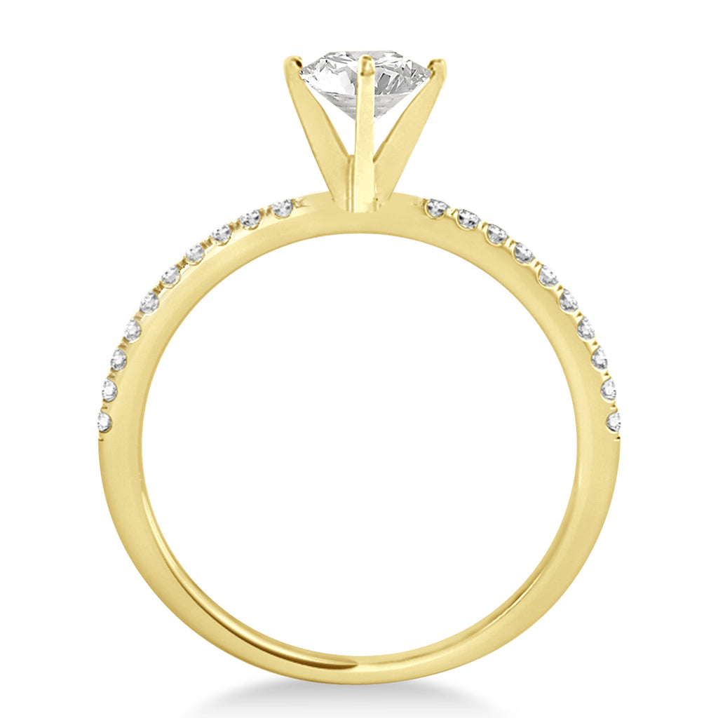 Lab Diamond Accented Engagement Ring Setting 18k Yellow Gold (2.62ct)