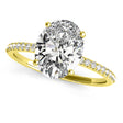 Diamond Accented Oval Shape Engagement Ring 14k Yellow Gold (2.50ct)