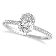 Lab Diamond Accented Oval Shape Engagement Ring Platinum (2.50ct)