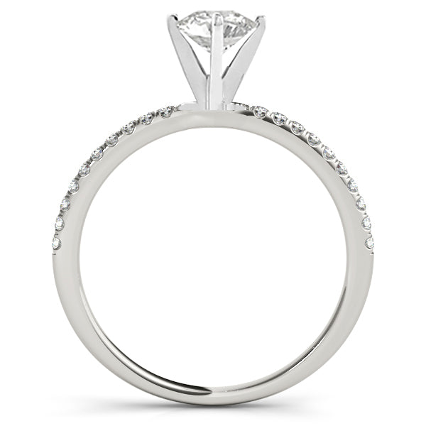 Diamond Accented Engagement Ring Setting 14k White Gold (3.12ct)