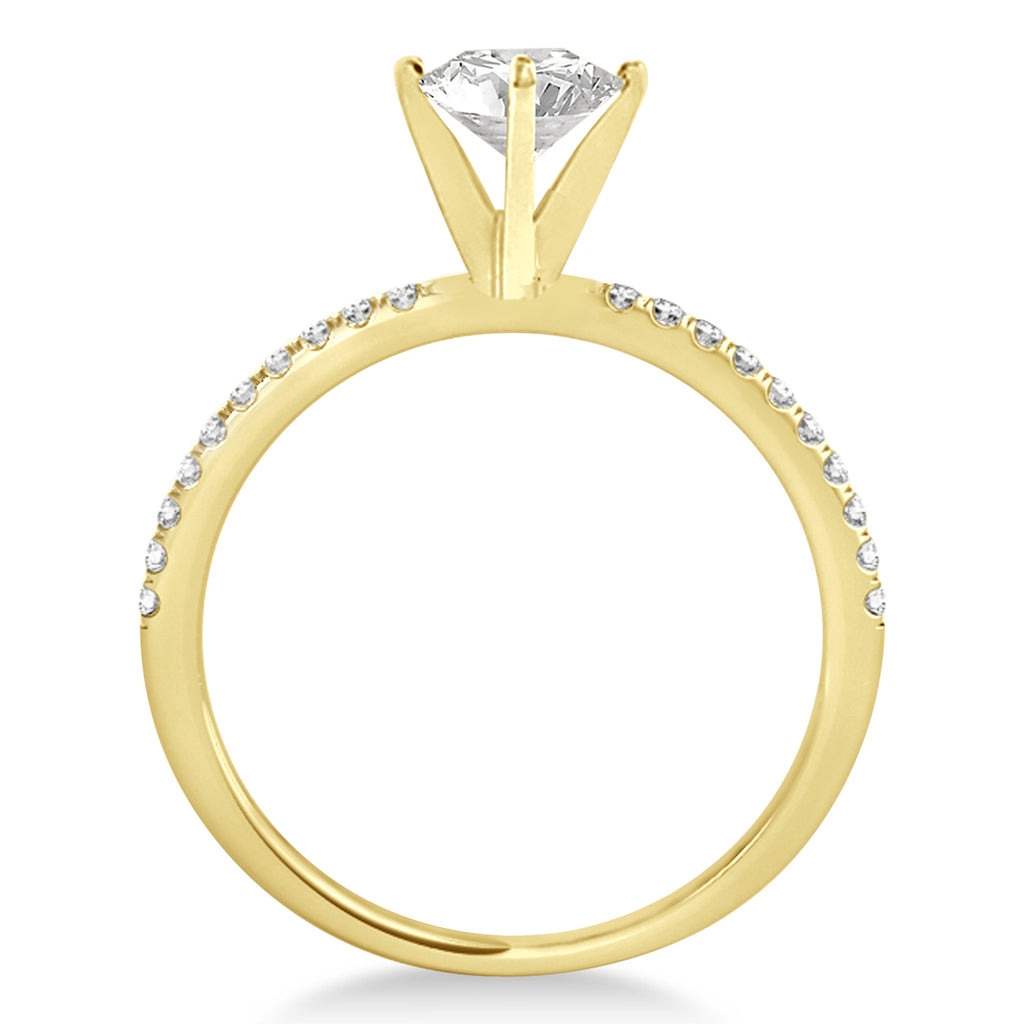 Lab Diamond Accented Engagement Ring Setting 14k Yellow Gold (6.62ct)