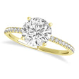 Lab Diamond Accented Engagement Ring Setting 18k Yellow Gold (4.62ct)