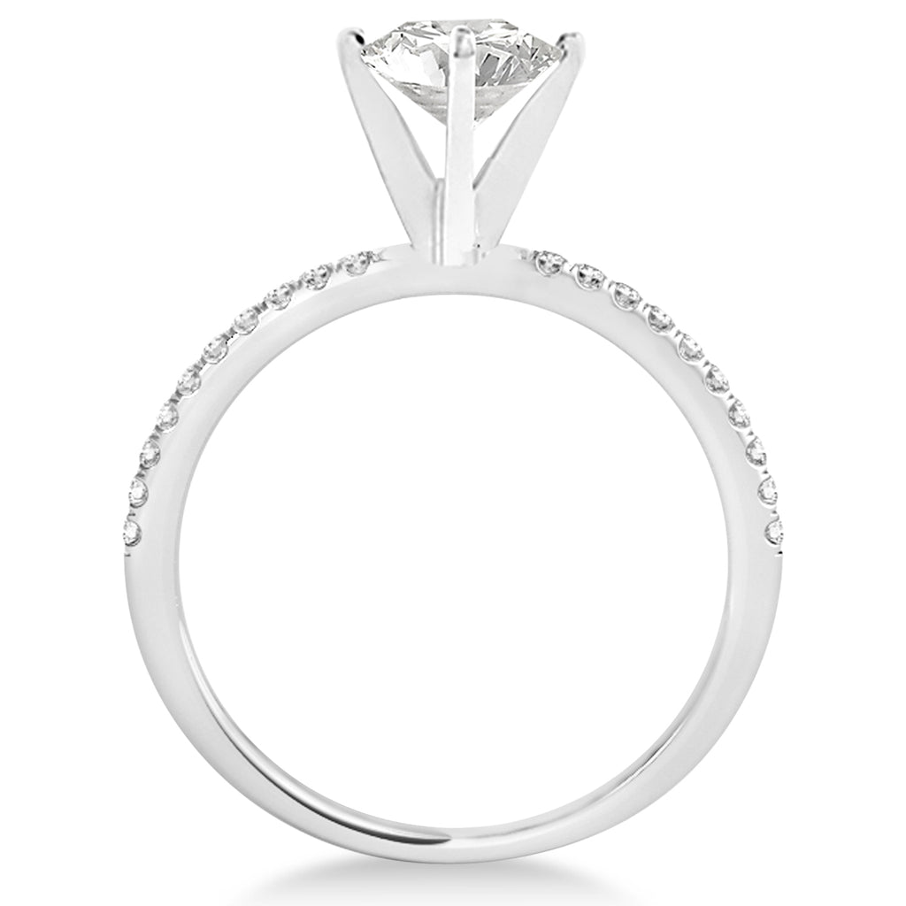 Lab Grown Diamond Accented Engagement Ring Setting 14k White Gold (5.62ct)