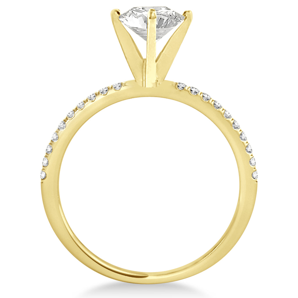 Lab Diamond Accented Engagement Ring Setting 18k Yellow Gold (5.62ct)