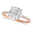Lab Diamond Accented Engagement Ring Setting 18k Rose Gold (6.12ct)