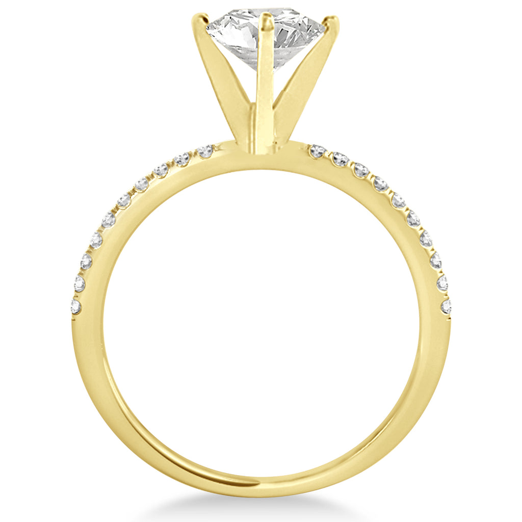 Lab Diamond Accented Engagement Ring Setting 18k Yellow Gold (6.12ct)