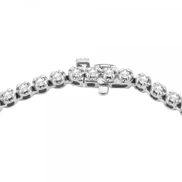 Eternity Diamond Tennis Necklace 14k White Gold (5.07ct)