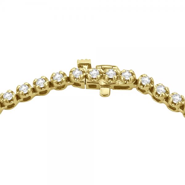 Eternity Diamond Tennis Necklace 14k Yellow Gold (5.07ct)