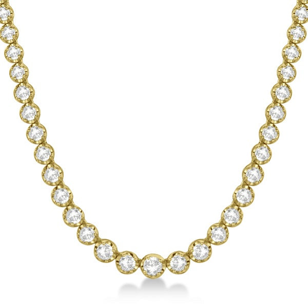 Eternity Lab Diamond Tennis Necklace 14k Yellow Gold (5.07ct)