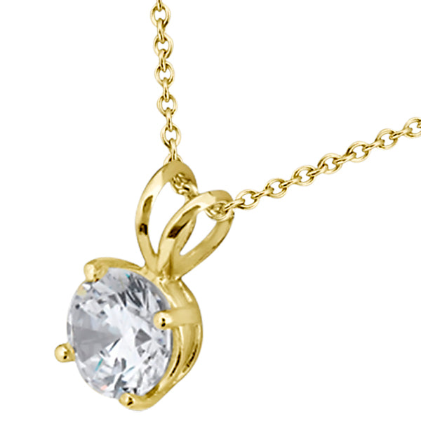 0.25ct. Round Diamond Solitaire Pendant in 18k Yellow Gold (I, SI2-SI3)