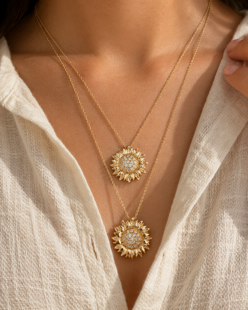Sunflower necklace