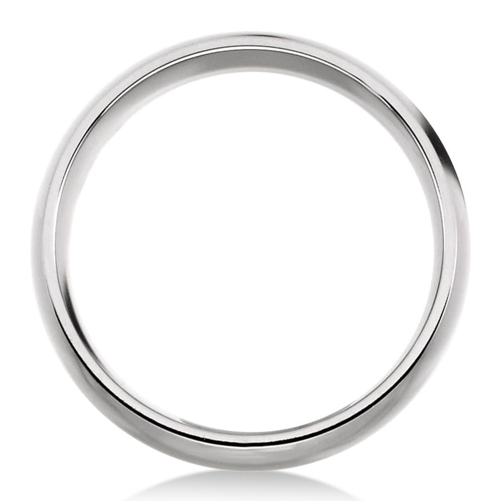 Men's Shiny Domed Titanium Wedding Ring Band (10mm)