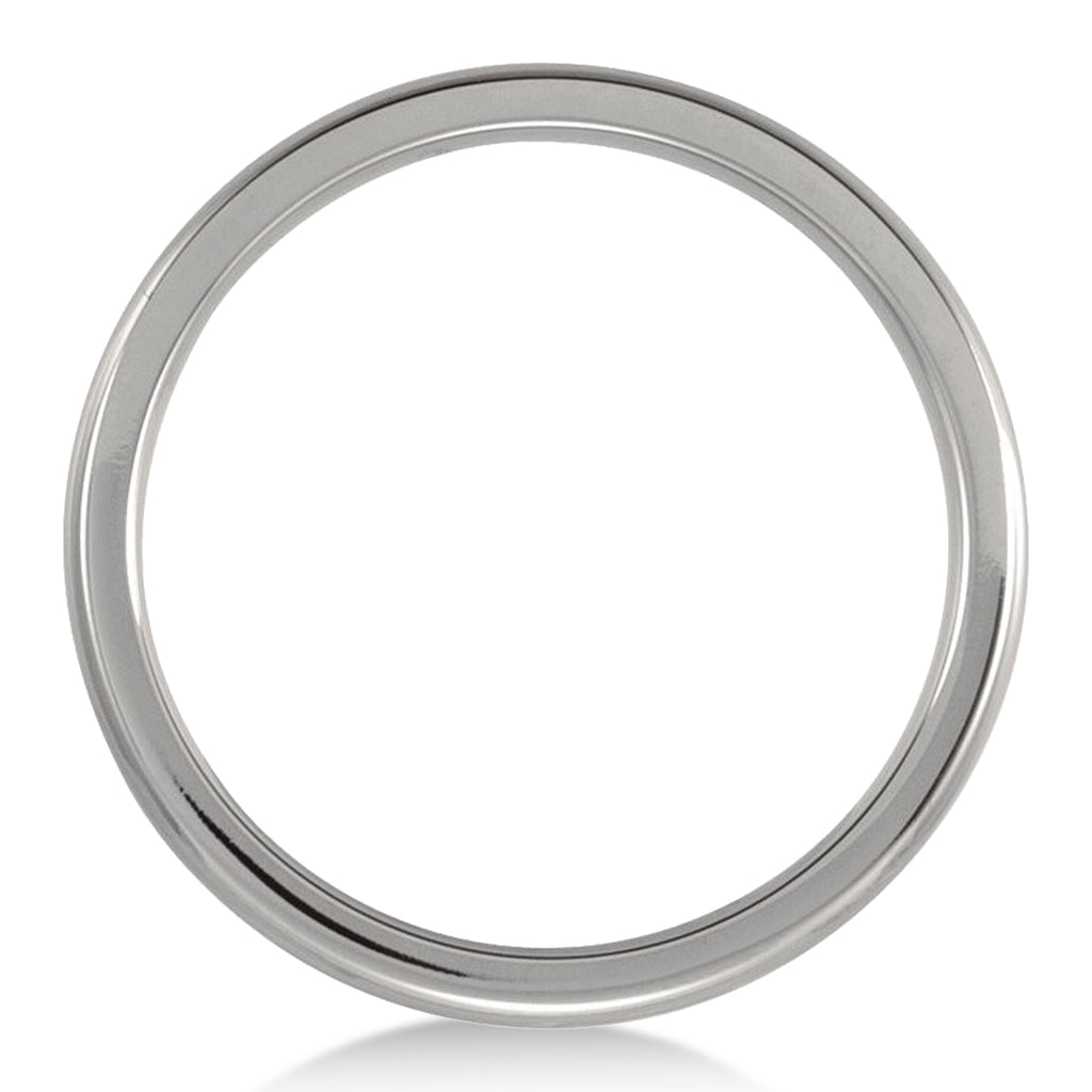 Women's Shiny Domed Titanium Wedding Ring Band (3mm)