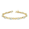 Lab Opal & Lab Diamond XOXO Link Bracelet 14k Yellow Gold (6.65ct)