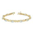 Opal & Diamond XOXO Link Bracelet 14k Yellow Gold (6.65ct)