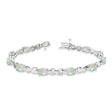 Opal & Diamond XOXO Link Bracelet in 14k White Gold (6.65ct)