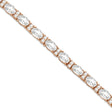 Lab Diamond Oval Cut Tennis Bracelet 14k Rose Gold (9.25ctw)