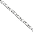 Lab Diamond Oval Cut Tennis Bracelet 14k White Gold (9.25ctw)