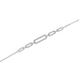 Diamond Paperclip Chain Bracelet 14k White Gold (0.17ct)