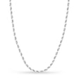 Rope Chain Necklace With Lobster Lock 14k White Gold