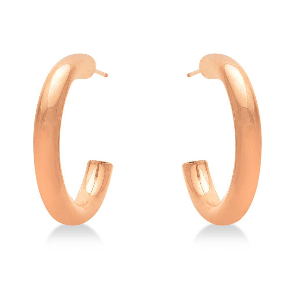 Small Open Hoop Earrings 14k Rose Gold