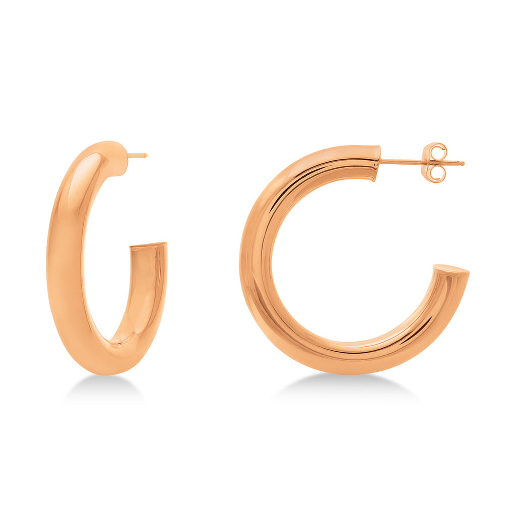 Medium Open Hoop Earrings 14k Rose Gold