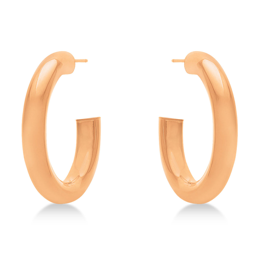 Medium Open Hoop Earrings 14k Rose Gold