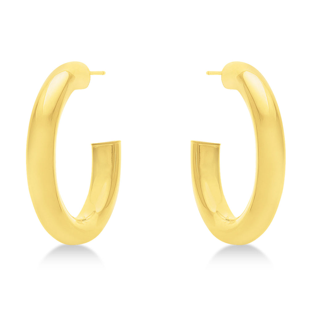 Medium Open Hoop Earrings 14k Yellow Gold