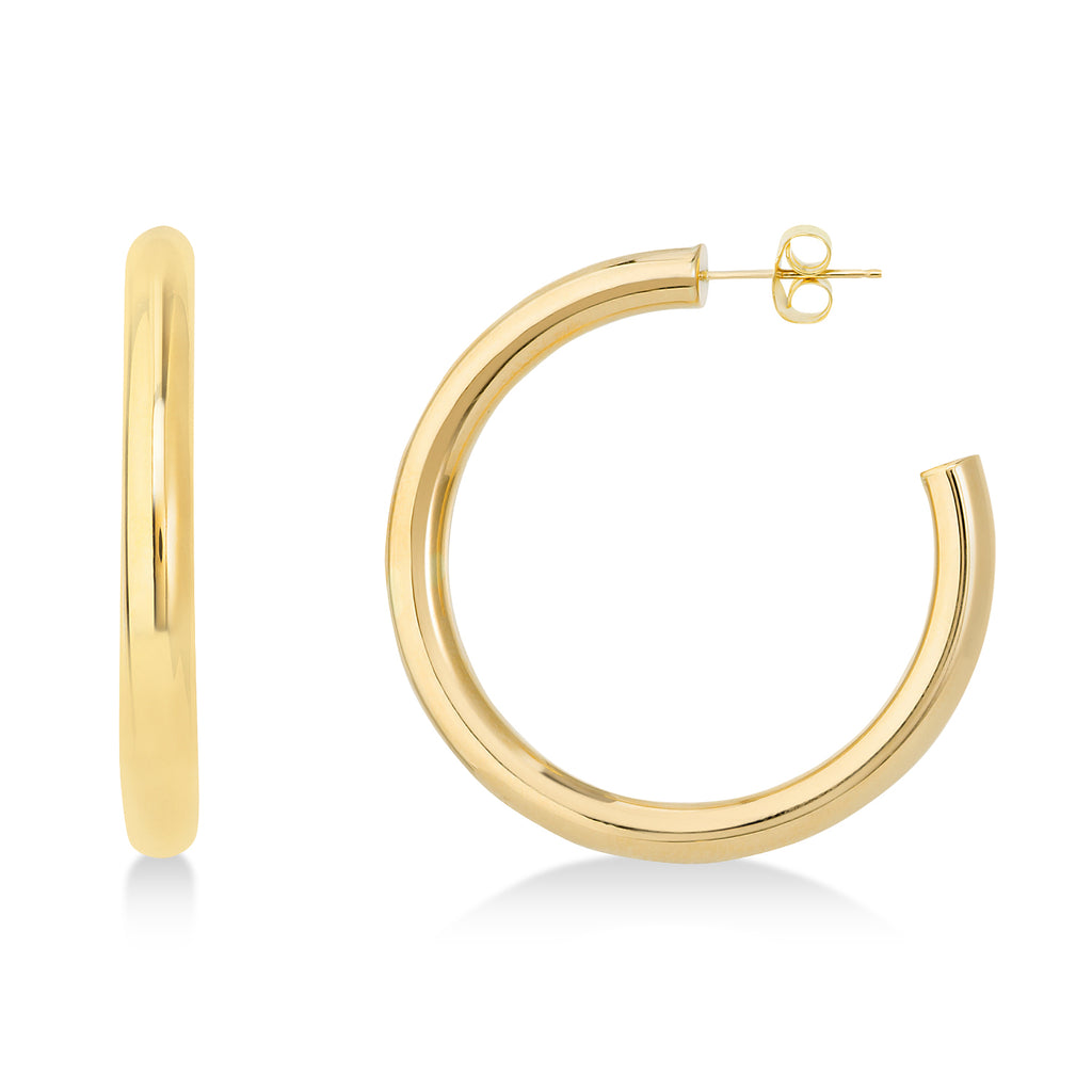 Open Hoop Large Open Hoop Earrings 14k Yellow Gold
