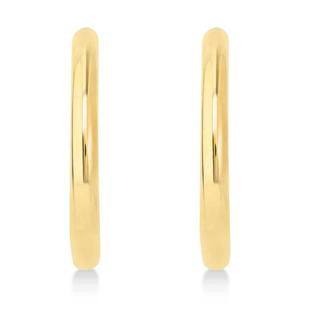 Large Open Hoop Earrings 14k Yellow Gold