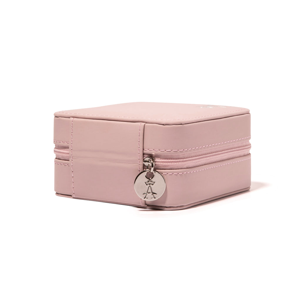 Allurez Jewelry Travel Case Mauve Vegan Leather